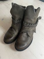 Damen Stiefeletten „MJUS“ Leder olivgrün 38