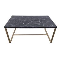 Salontisch Marmor Dekor Metallgestell gold