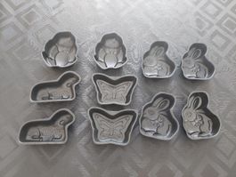 10 Mini- Motiv- Backformen ( Hase, Lamm, 🐤, Schmetterling)