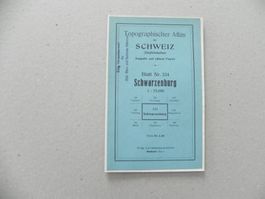 Landkarte Karte Schwarzenburg BE 1939 Heiteried Wahlern
