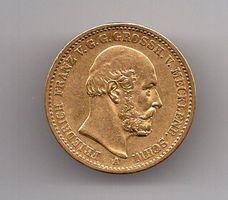 (604) 20 Mark 1872, Mecklenburg- Schwerin gold