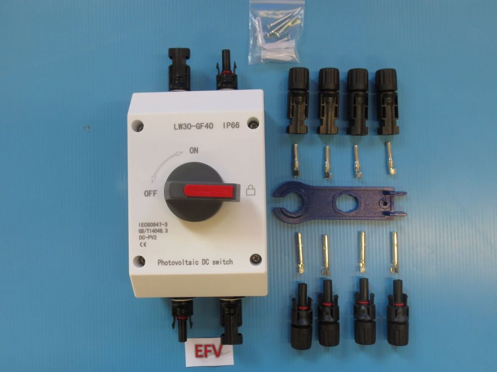 DC Trennschalter PV Anlage, 32A 1200V 4P IP66 Wasse Produktbild-Vorschau 3