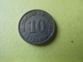 Dt. Reich 1906 D, 10 Pfennig