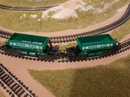 2Stk.hübsche Minitrix Privatwagen "Rhein-Kies" 13569, Spur N