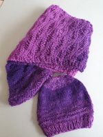 Schal und Mütze als Set, gestrickt