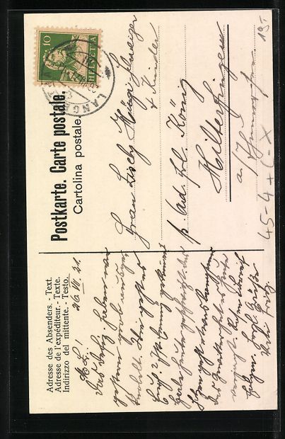 Cartoline postali: Langenthal, Kant.-Turnfest 1921, Fahnent – Usato da Berlin venduto da bartko-reher 1