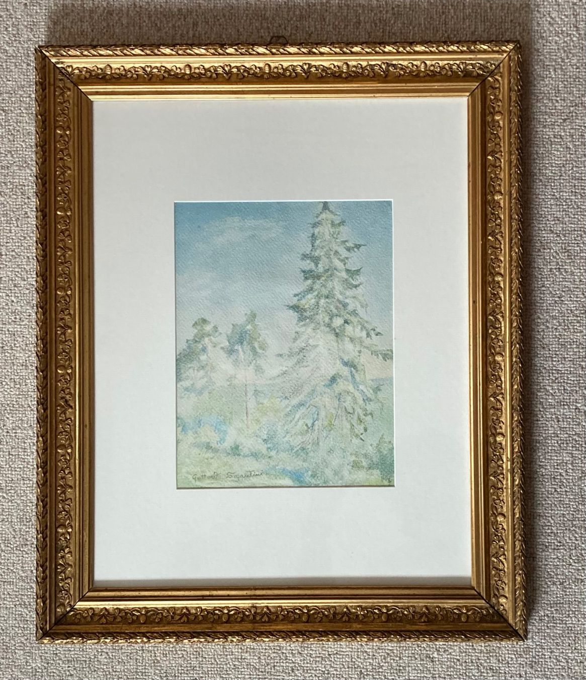 Dipinti: Gottardo Segantini, Originalgemälde – Usato da Einsiedeln venduto da artgallery59