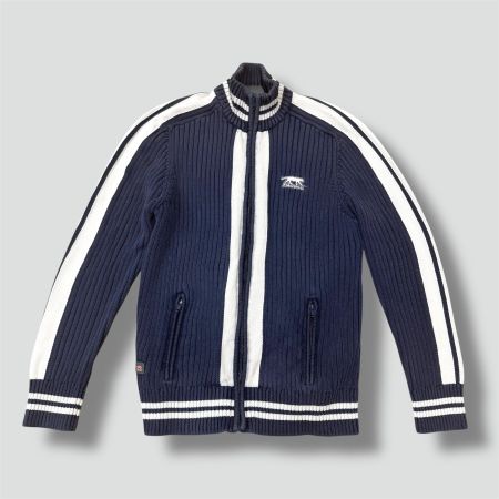 Vintage Airness navy blue knitted jacket y2k (puma stüssy )