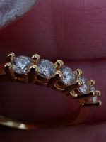 Bague argent avec diamants de moissanite de 0,5 ct GRA