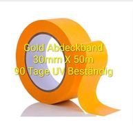 8 Rollen ABDECKBAND GOLD 30mm x 50m 90 Tage UV BESTÄNDIG