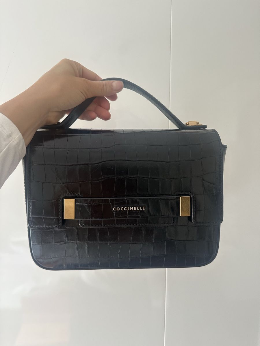 Coccinelle Borse da donna: Coccinelle black croc leather bag – Nuovo (secondo la descrizione) da Uster venduto da Monika_OB