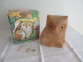 UBS Brienzer Holz Eule als Sparkässeli mit Originalschachtel