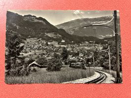 Alte Ansichtskarte Wilderswil mit Schynige Platte Bahn 1943