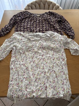 2 bluse donna fiori fantasia