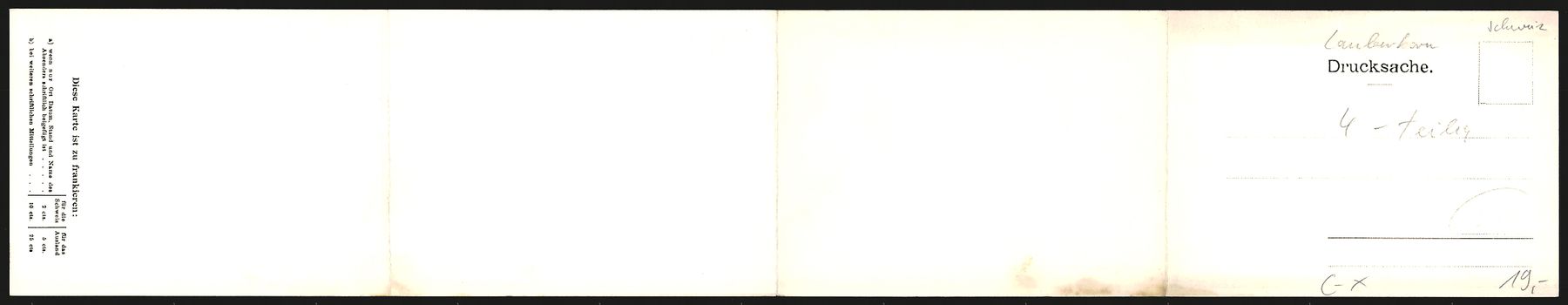 Cartoline postali: Klapp-AK Grindelwald, Lauberhorn, Panora – Usato da Berlin venduto da bartko-reher 1