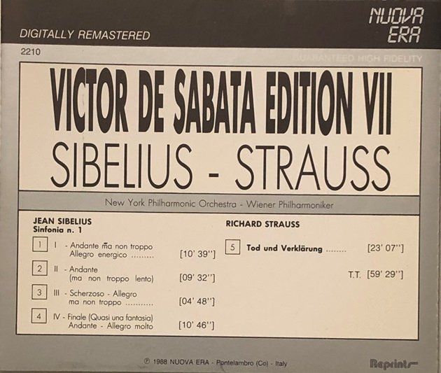 CDs: Victor de Sabata - Sibelius / Strauss – Gebraucht aus Grüningen von azulamarillo 1