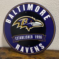 🏈NFL Baltimore Ravens Schild (Ø30cm) Lizenziert - Gebraucht