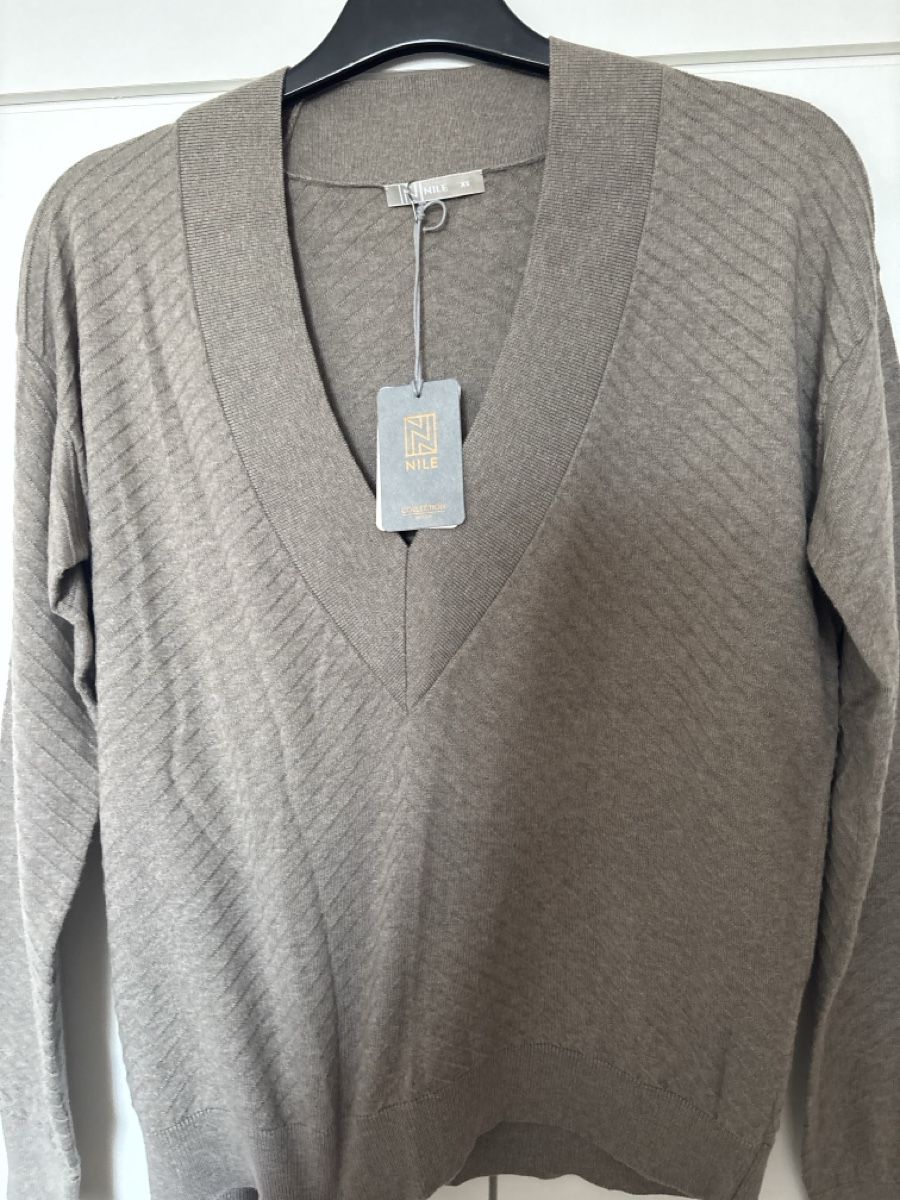 Nile Maglioni & Felpe: Nile Strickpullover XS, V-Ausschnitt, Baumwolle/Seide. Top! – Nuovo (secondo la descrizione) da Nebikon venduto da Draga25