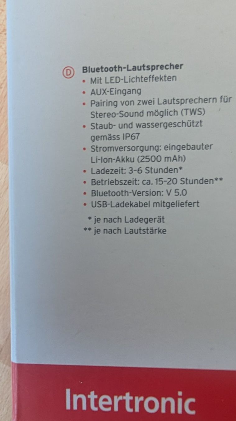 Haut-parleurs: Intertronic Bluetooth-Lautsprecher – D'occasion à Hägendorf par sam_ryy6 5