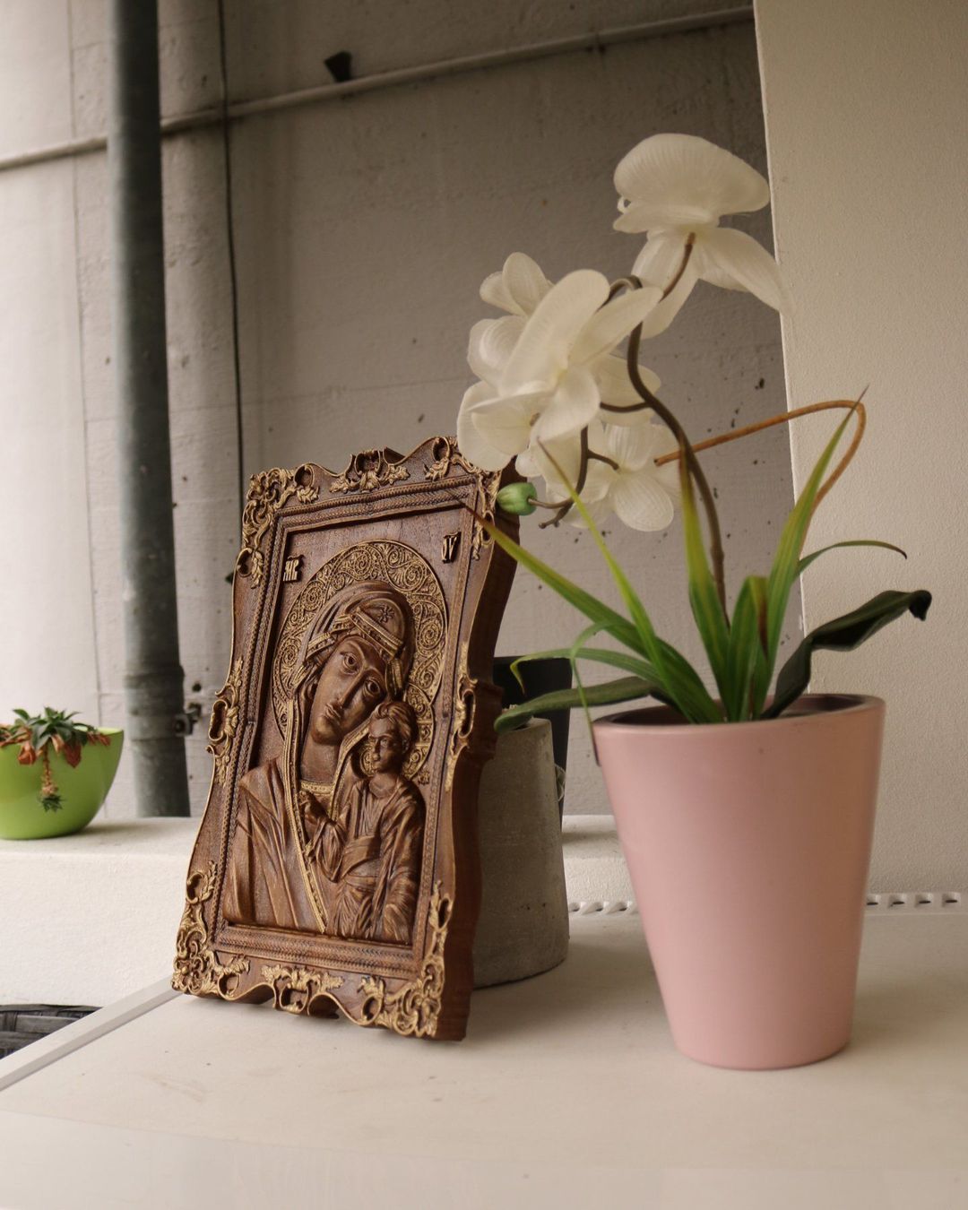Articoli in legno: Mutter Jesu Ikone aus Holz – Nuovo e nell'imballaggio originale da Zürich venduto da Miki_Schreiner 3