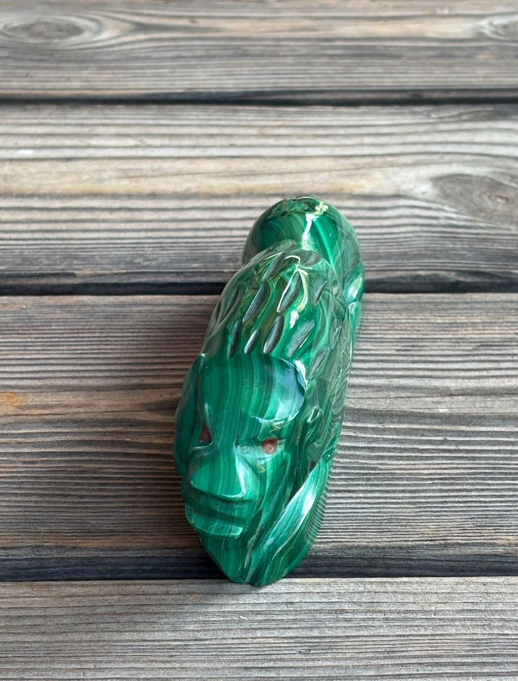 Statuette: Malachit Figur liegender Löwe – Usato da Lüchingen venduto da Eeizo 1