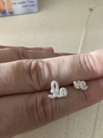 Silber "Love" Ohrstecker, Neuwertig!