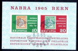 1965 NABRA BERN BLOCK GESTEMPELT AUSGABETAG - L441