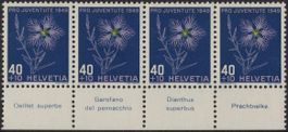 40 Rp. Prachtnelke mit TAB's (dt, fr., it, lat.)