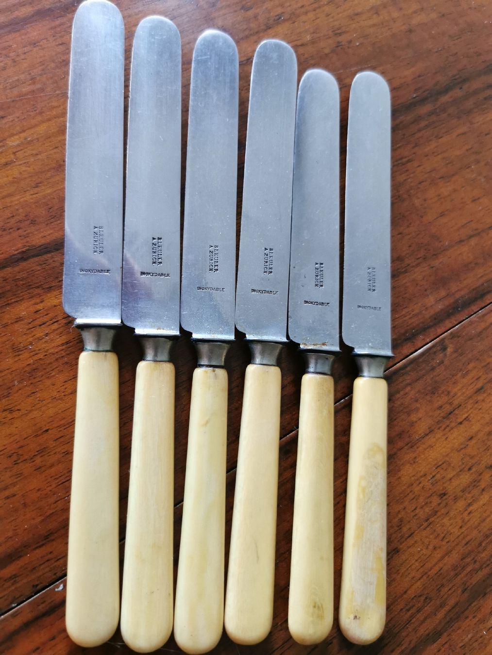 Couverts: Bleuler A. Zurich Messer Set 6 St. Vintage. – D'occasion à Schlieren par vlalif