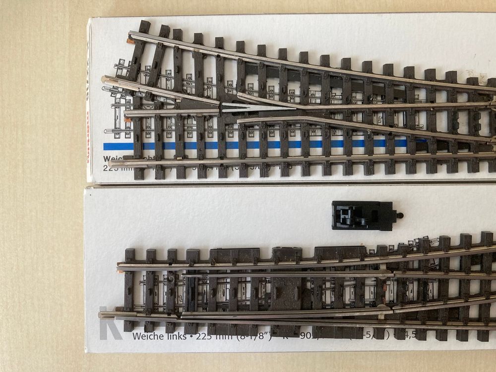 Märklin H0 - 22715/22716 - Tracks - K-Rail, slim points 5x