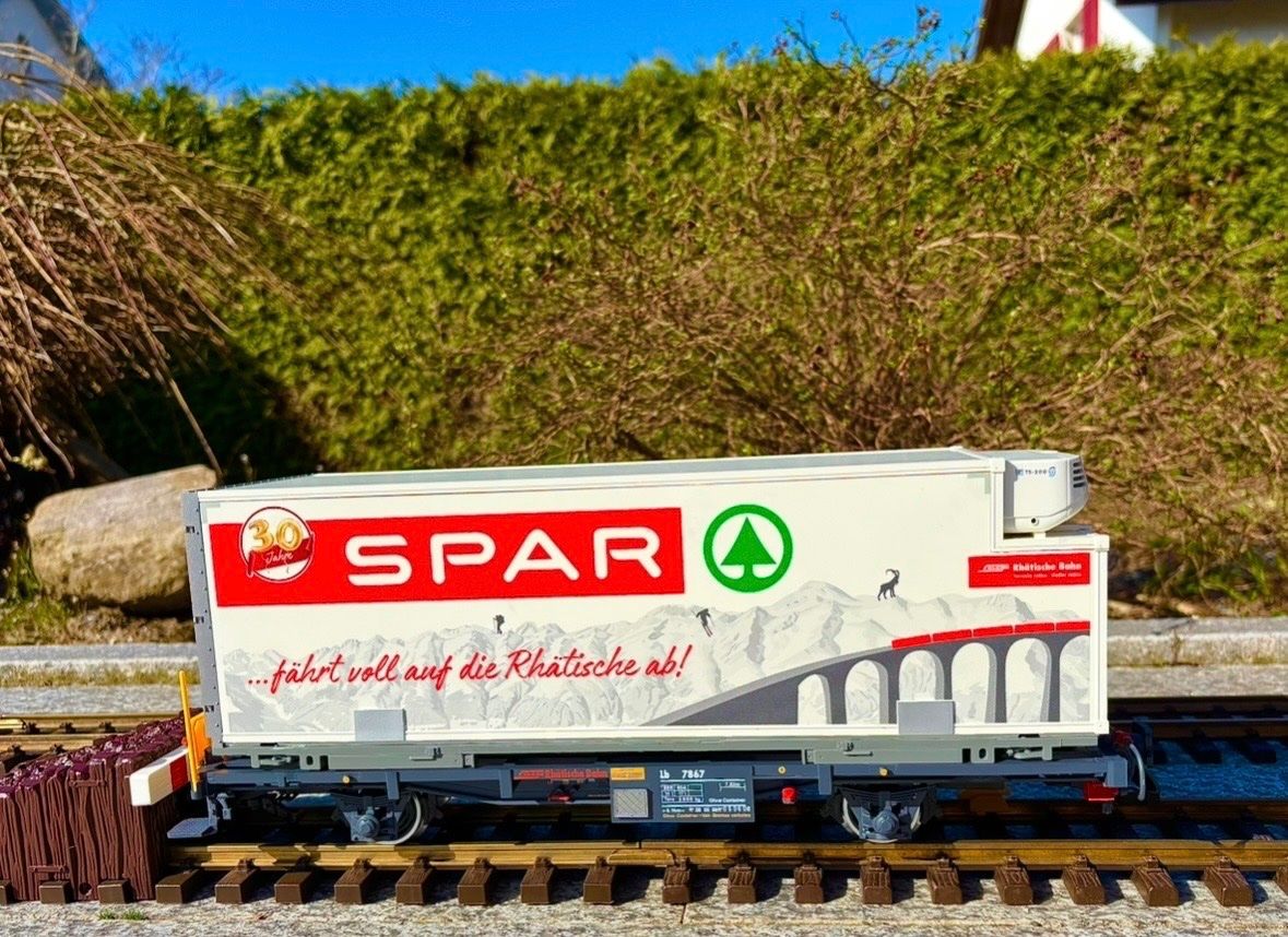 LGB Modellini di ferrovie: LGB Wagen 46897 Spar – Nuovo e nell'imballaggio originale da Langendorf venduto da Blechfahrzeuge 7