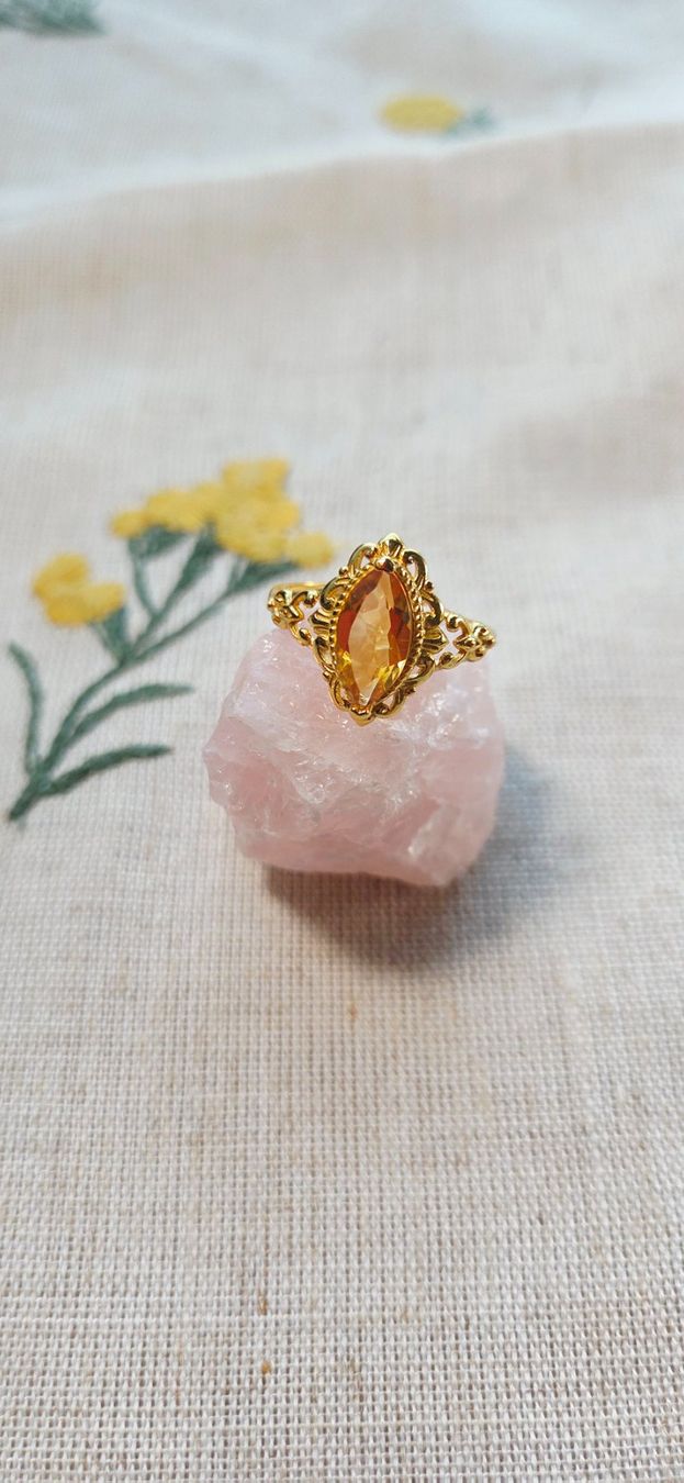 Anelli: NEW - S925 Citrine Ring (Adjustable) – Nuovo (secondo la descrizione) da Zürich venduto da cin_wcf6 4