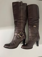 Bally brown metallic leather Boots Stiefel Yamma Size 37.5Eu