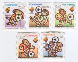 Briefmarken "Fussball". Mosambik