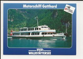 AK ca1980 Motorschiff Gotthard Zweideck Salon