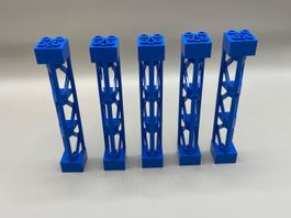 5x Lego Stütze Blau (support blue) 2 x 2 x 10 NEU