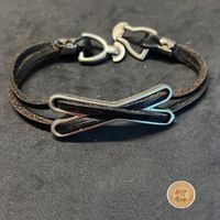 Lederarmband mit Edelstahl-Schäkel – Vintage Look ab 1 Fr.
