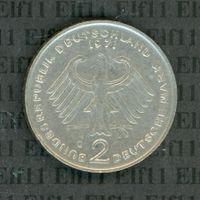 DEM___2.00 1971G Adenauer -vz 2 Deutsche Mark
