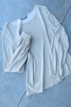 Designerbluse ESISTO Seidenstretch Grösse S