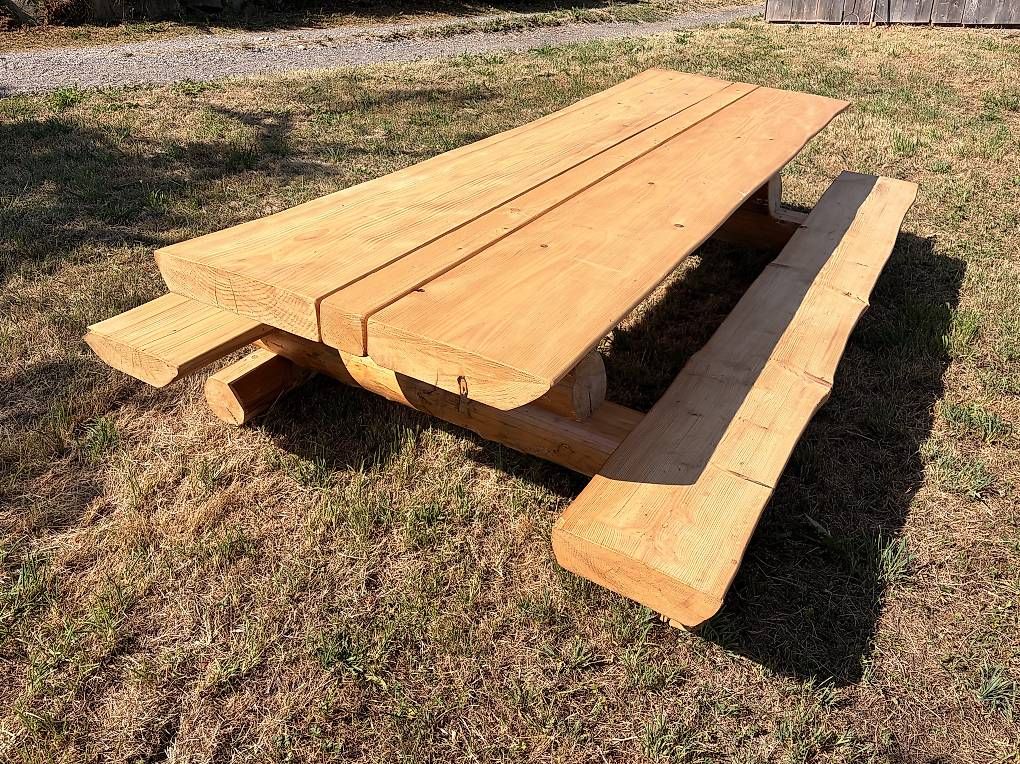 Tischset: Gartentisch-Bankkombination Blockbau – Neu (gemäss Beschreibung) aus Heitenried von Sonata72 2