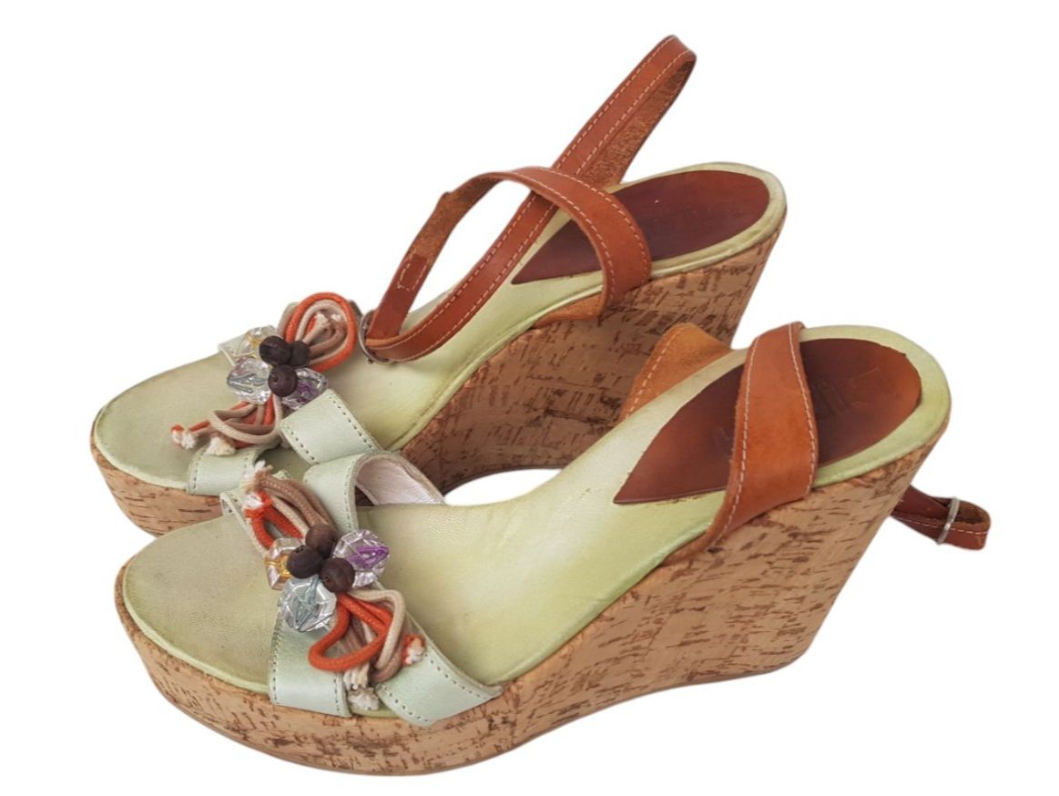 Scarpe da donna: Vintage Sandalen Korksohle – Usato da Mörschwil venduto da wunderkiste44 2