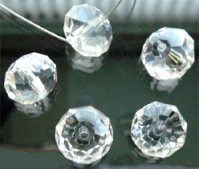 Perle (finte): 1 Strang Rondellen Glas  transp.  4x3mm – Nuovo (secondo la descrizione) da Alpnachstad venduto da perlengaby