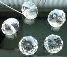 1 Strang Rondellen Glas  transp.  4x3mm