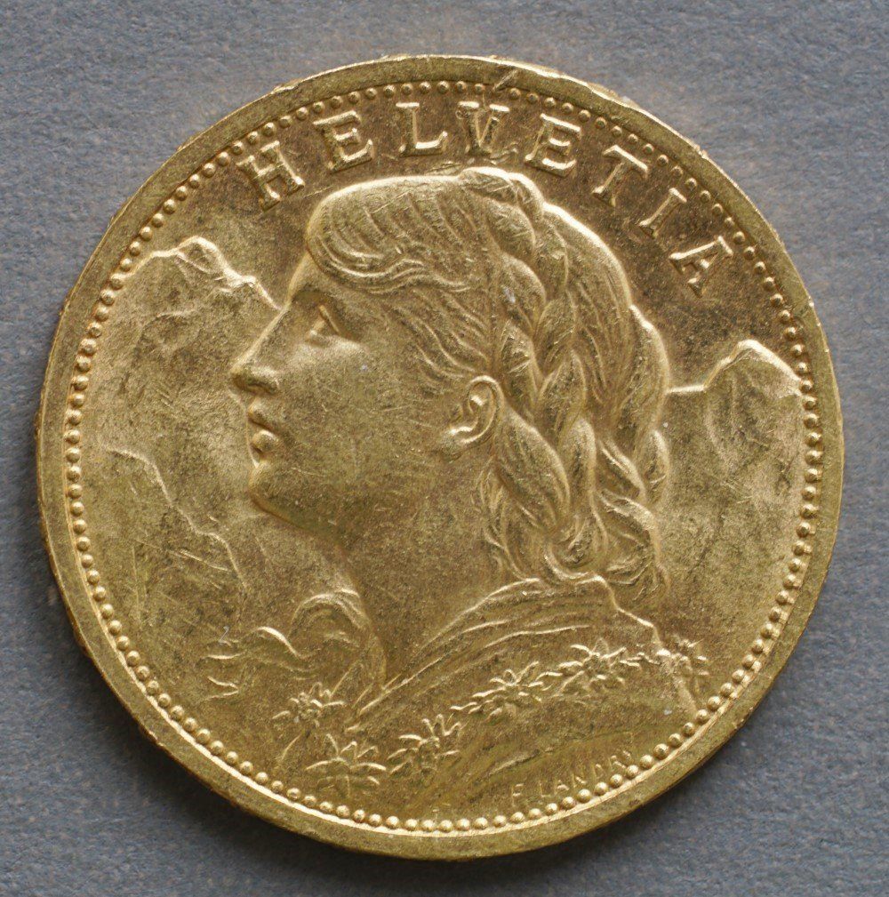 Alle Münzen: 20 FRANKEN GOLD-VRENELI 1907B – Gebraucht aus Erlinsbach SO von mustreduce 1