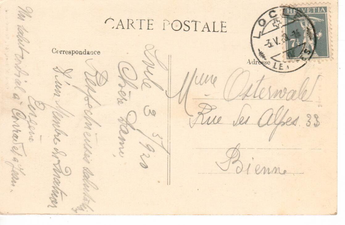 Cartoline postali: Le Col des Roches - Pferd und Wagen 1920 – Usato da Wolhusen venduto da Curver9 1