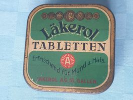 alte Blech Dose Läkerol TABLETTEN ST.GALLEN