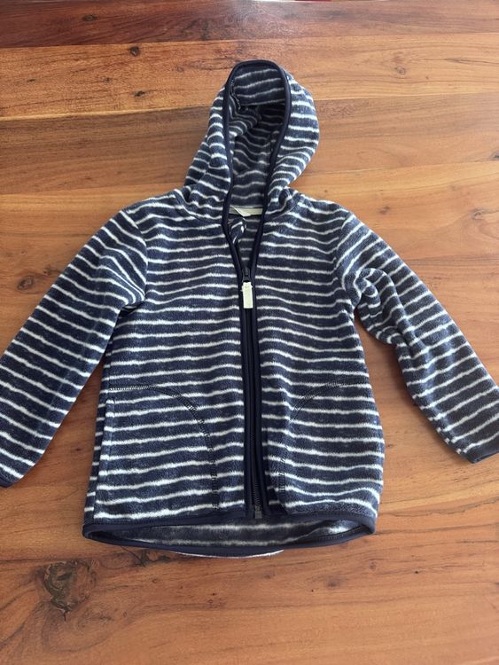 Kinder Fleecejacke Gestreift - Warme Winterjacke Mit Reißverschluss Für Jungen & Mädchen