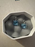Swarovski Ohrringe mit blauem Stein ne