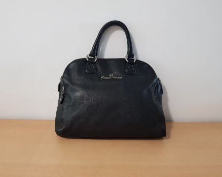 Aigner Leder Handtasche Schwarz
