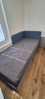 Bett blau mit Lattenrost 90x200cm gebrauchter Zustand